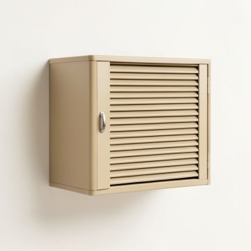 Stone Canyon Wall-Mounted Entry Cabinet - Beige (synthetic illustration; no displayed measurements)