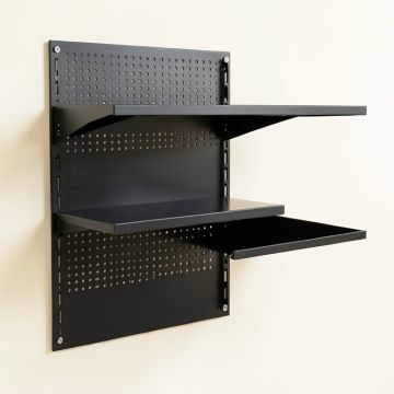 Cove Crossing Empty Wall-Mounted Tool Organizer Panel - Black (synthetic illustration; no displayed measurements)