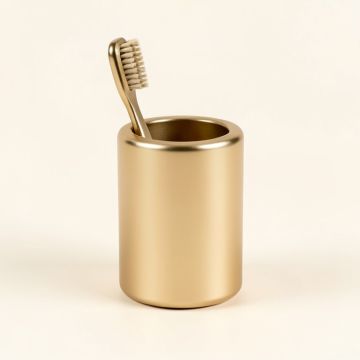 Irie Champagne Gold Toothbrush Holder (synthetic illustration; no displayed measurements)