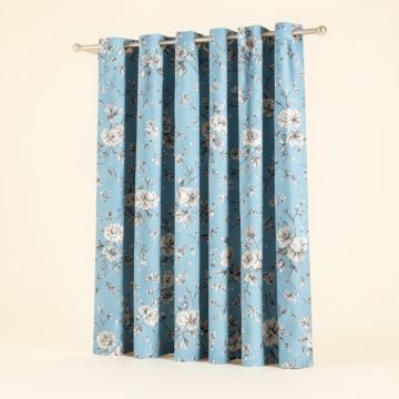 100 % Cotton Floral Thermal Grommet Curtains Panels (synthetic illustration; no displayed measurements)