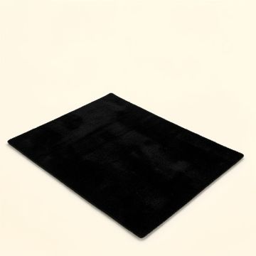 Currin Hand-Tufted Wool Black Area Rug (synthetic illustration; no displayed measurements)