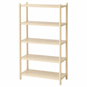 Flint Crest Freestanding Bookcase - Cream
