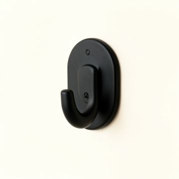 Dawn Canyon Wall-Mounted Robe Hook - Black (synthetic illustration; no displayed measurements)