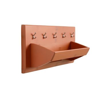 Rowan Bend Wall-Mounted Entryway Organizer Shelf - Terracotta