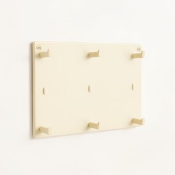 Holly Brook Empty Wall-Mounted Tool Organizer Panel - Ivory (synthetic illustration; no displayed measurements)