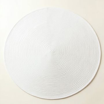 Field Crest Round Area Rug - White (synthetic illustration; no displayed measurements)