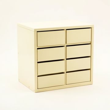 Spruce Bluff Small-Parts Storage Drawer Cabinet - Cream (synthetic illustration; no displayed measurements)