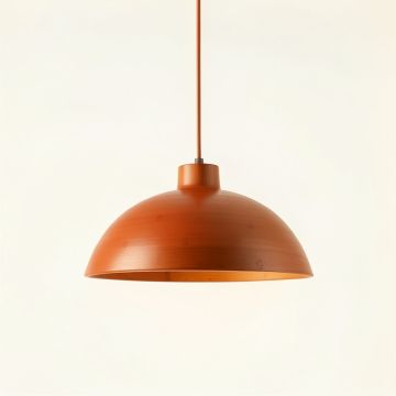Linden Canyon Pendant Light Suspended From One Plain Cable - Terracotta (synthetic illustration; no displayed measurements)