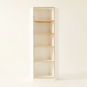 Lake Edge Narrow Cubby Tower - White (synthetic illustration; no displayed measurements)
