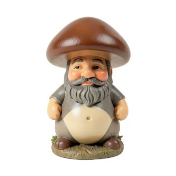 Mushroom Hunters Garden Gnome Statue