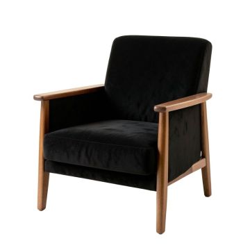 Rowan Bend Upholstered Armchair - Black