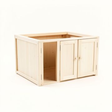 Brook Dale Empty Furniture-Style Litter Enclosure - Ivory (synthetic illustration; no displayed measurements)