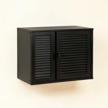 Hill Crossing Wall-Mounted Entry Cabinet - Black (synthetic illustration; no displayed measurements)