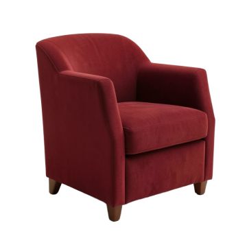 Doerr Upholstered Side Chair In Cranberry Red