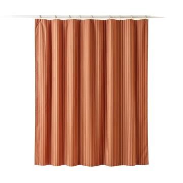 Cliff Arc Shower Curtain Hanging Flat From A Plain Rod