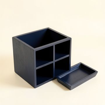 Shore Bluff Empty Coffee-Station Organizer - Navy (synthetic illustration; no displayed measurements)