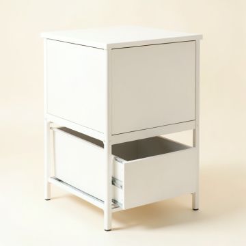 Birch Dell Freestanding Pull-Out Hamper Cabinet - White (synthetic illustration; no displayed measurements)