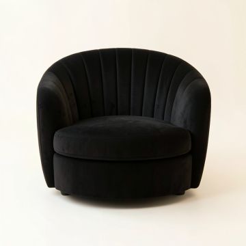 Cliff Field Upholstered Armchair - Black (synthetic illustration; no displayed measurements)