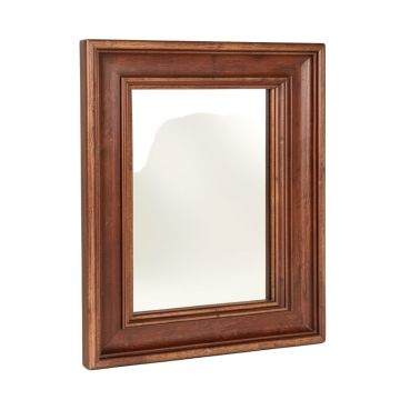 Mahogany Beveled Distressed Accent Mirror