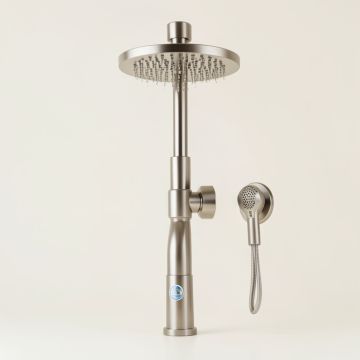 Rainfall Shower Faucet With Rough-In Valve (synthetic illustration; no displayed measurements)