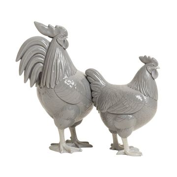 2 Piece Fabio Couple Rooster Set
