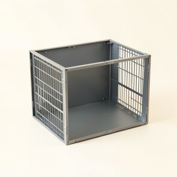 Hill Brook Empty Furniture-Style Pet Crate - Gray (synthetic illustration; no displayed measurements)