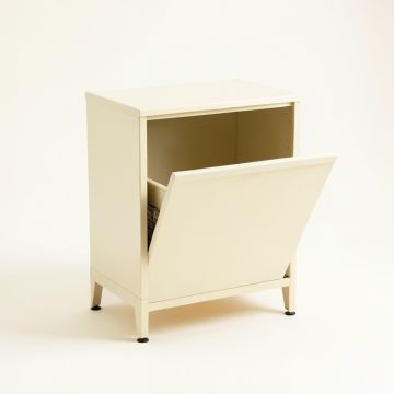 Shore Canyon Freestanding Pull-Out Hamper Cabinet - Ivory (synthetic illustration; no displayed measurements)