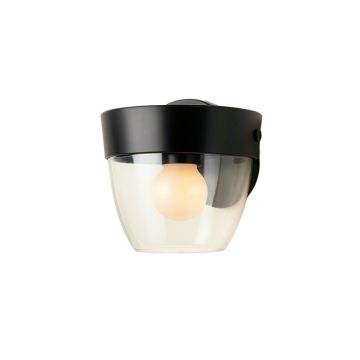 Bay Bluff Wall Sconce Mounted On A Plain Wall - Black