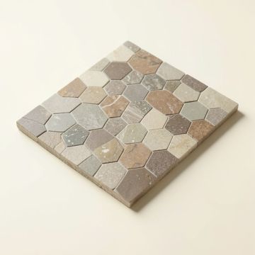 Literati 1.62 '' X 3 '' Beveled Engineered Stone Honeycomb Mosaic Tile (synthetic illustration; no displayed measurements)