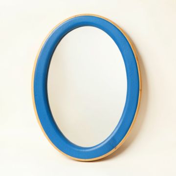 Juniper Branch Framed Wall Mirror - Blue (synthetic illustration; no displayed measurements)