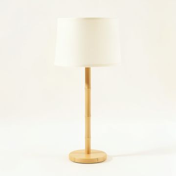 Spruce Crest Floor Lamp With A Plain Fabric Shade - Cream (synthetic illustration; no displayed measurements)