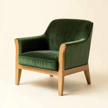 25.62 '' Wide Velvet Armchair (synthetic illustration; no displayed measurements)
