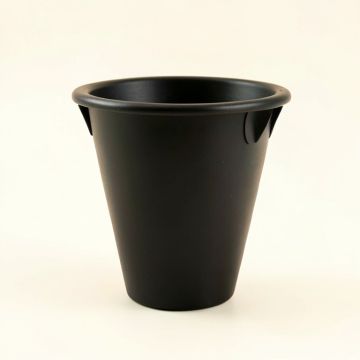 Bay Crossing Empty Railing Planter With Integral Brackets - Black (synthetic illustration; no displayed measurements)