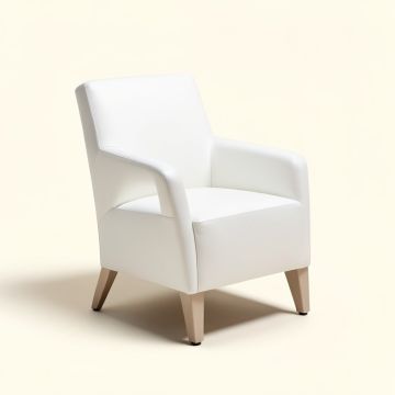 Flavia Upholstered Parsons Chair In White (synthetic illustration; no displayed measurements)