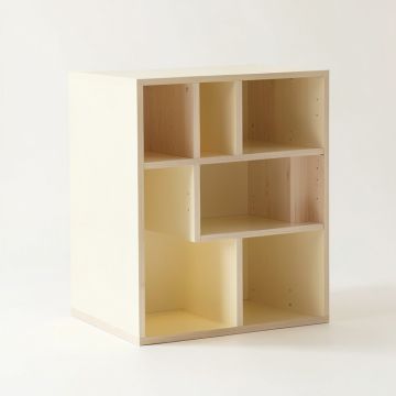 Slate Dell Desktop Shelving Unit - Cream (synthetic illustration; no displayed measurements)