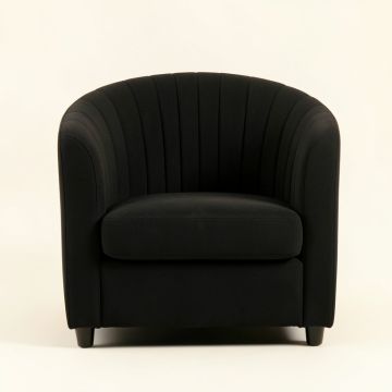 Spruce Dell Upholstered Armchair - Black (synthetic illustration; no displayed measurements)