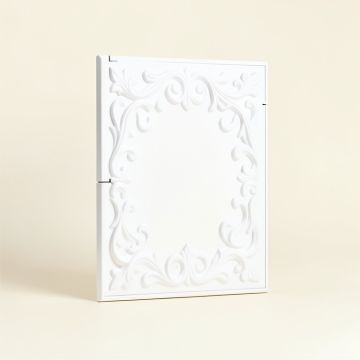 Seville 3D Decorative 11.88 '' X 11.88 '' 3D Wall Panel In White (synthetic illustration; no displayed measurements)