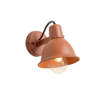 Birch Crossing Wall Sconce Mounted On A Plain Wall - Terracotta