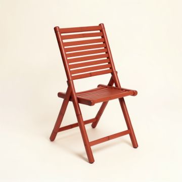 Shore Canyon Folding Outdoor Chair - Terracotta (synthetic illustration; no displayed measurements)