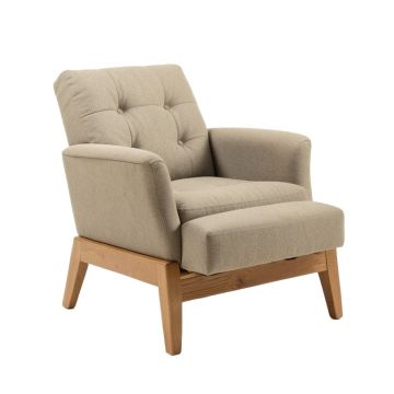 Basel 27 '' Wide Tufted Polyester Lounge Chair And Ottoman