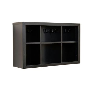 Slate Brook Wall-Mounted Entryway Organizer Shelf - Black