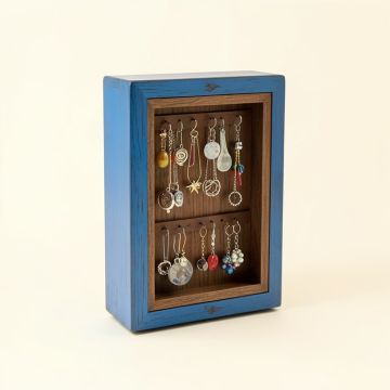 Wooden Jewelry Organizer Wall Mounted (synthetic illustration; no displayed measurements)