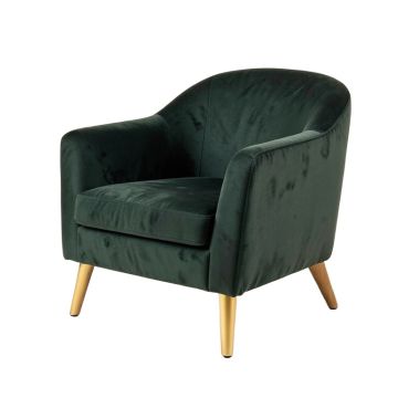 Modern Soft Velvet Material Ergonomics Accent Chair