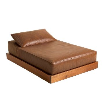 Capems 65.35 '' Faux Leather Pillow Top Arm Sleeper
