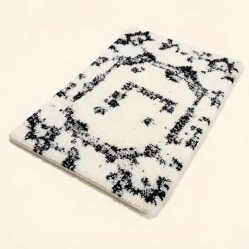 Soho Hand-Tufted Wool White/Black Area Rug (synthetic illustration; no displayed measurements)