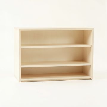 Brook Bend Low Bookcase - Ivory (synthetic illustration; no displayed measurements)