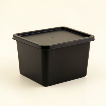 Clay Crest Closed Outdoor Storage Box - Black (synthetic illustration; no displayed measurements)