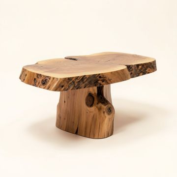 Teak Slice Coffee Table (synthetic illustration; no displayed measurements)