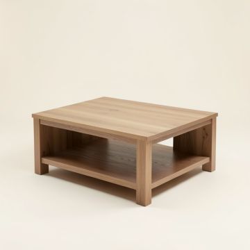 Tereasa Solid Wood Coffee Table With Storage (synthetic illustration; no displayed measurements)
