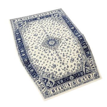 Macy Oriental White/Royal Blue Area Rug (synthetic illustration; no displayed measurements)